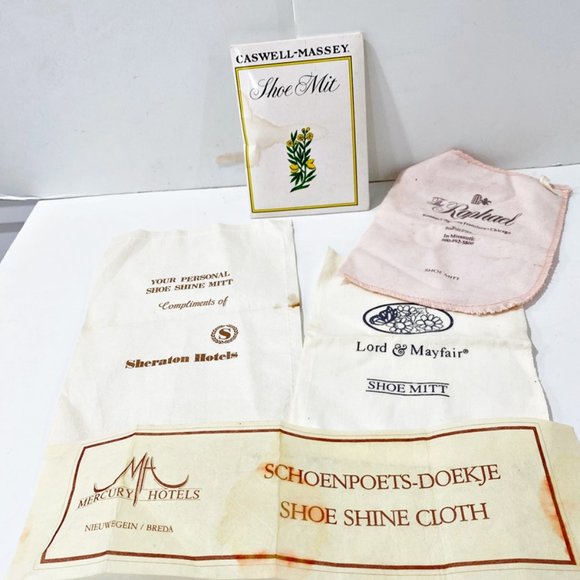 5 Vintge Hotel Shoe Mitts Mercury Raphael Lord & Mayfair Sheraton Caswell Massey - Picture 2 of 7